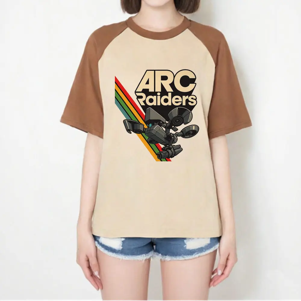 Arc Raiders 티셔츠 여성 펑크 편안한 그런지 통기성 Y2k 힙합 탑 티셔츠 디지털 컬러풀 여성 레트로 통기성 애니메이션