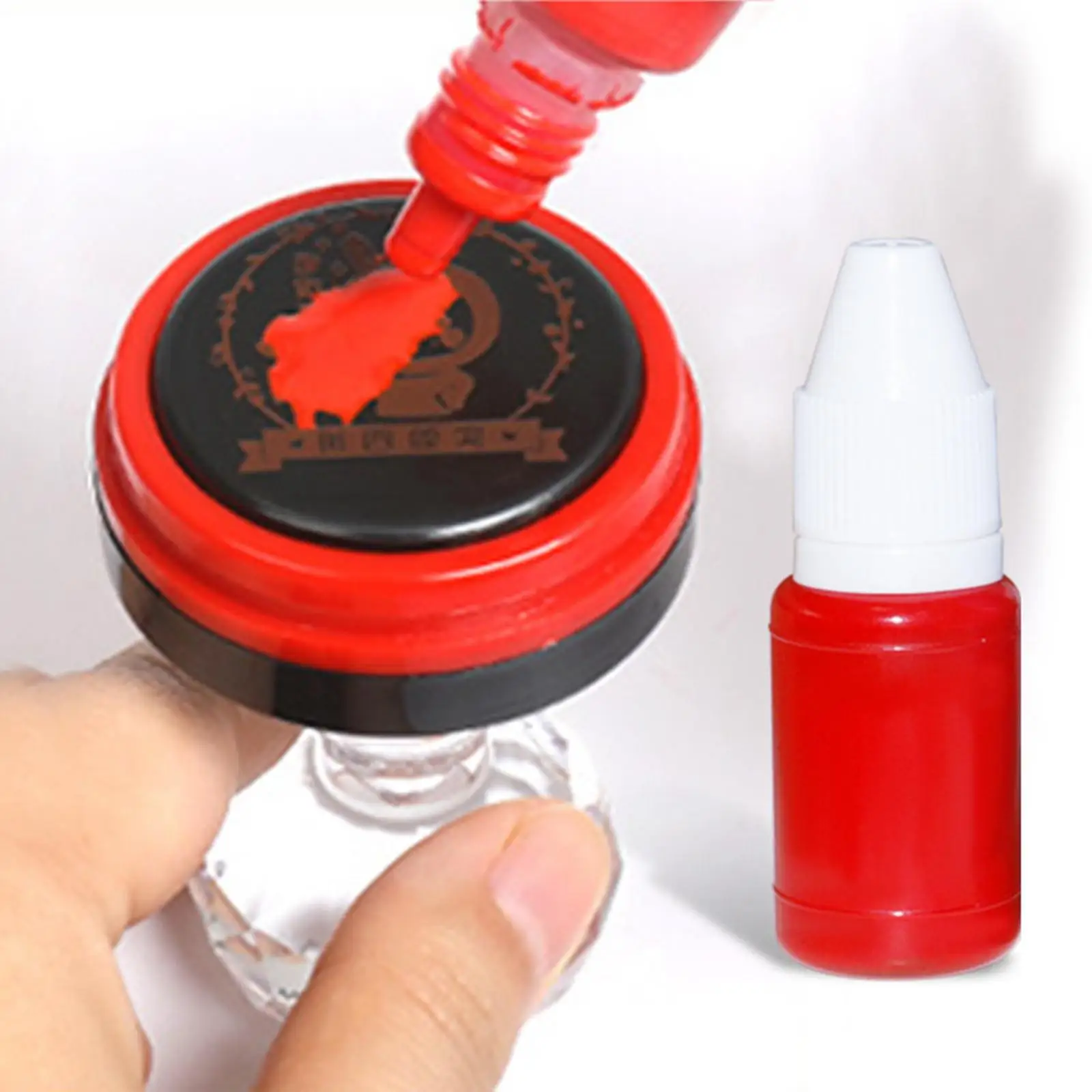 10ml Premium Stamp Refill Ink Photosensitive Stamp Refill Ink Bright Quick Drying 3 Bottles for Making Seal Office Supplies