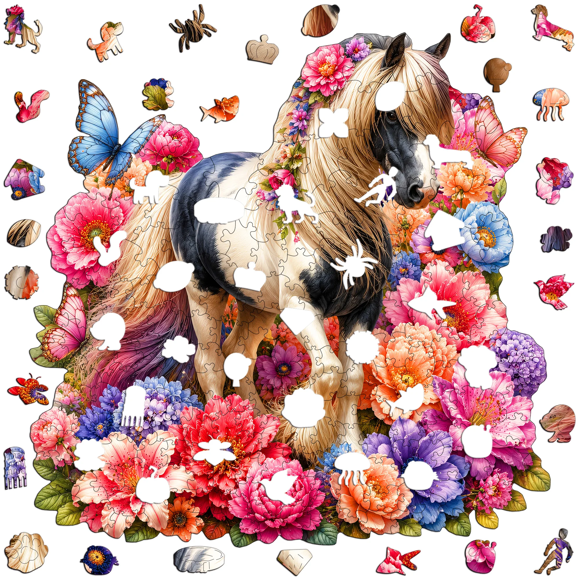 Tropical Beach Flat Wooden Puzzle Animal Puzzle Toy Animal Jigsaw Puzzle Unique Gift for Any Occasion Prsent for Kids Teens