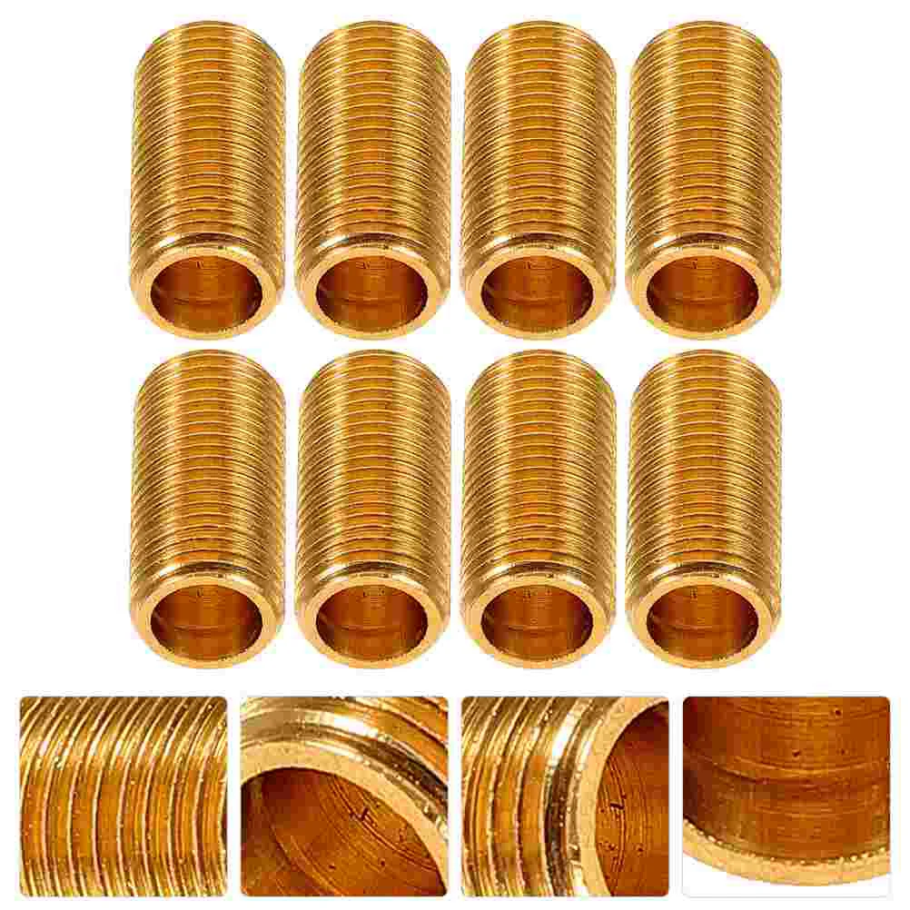 

8 Pcs Brass Dental Tube Lamp Stem Threaded Connector Rod Lighting Fixture Replacement Parts Adapter