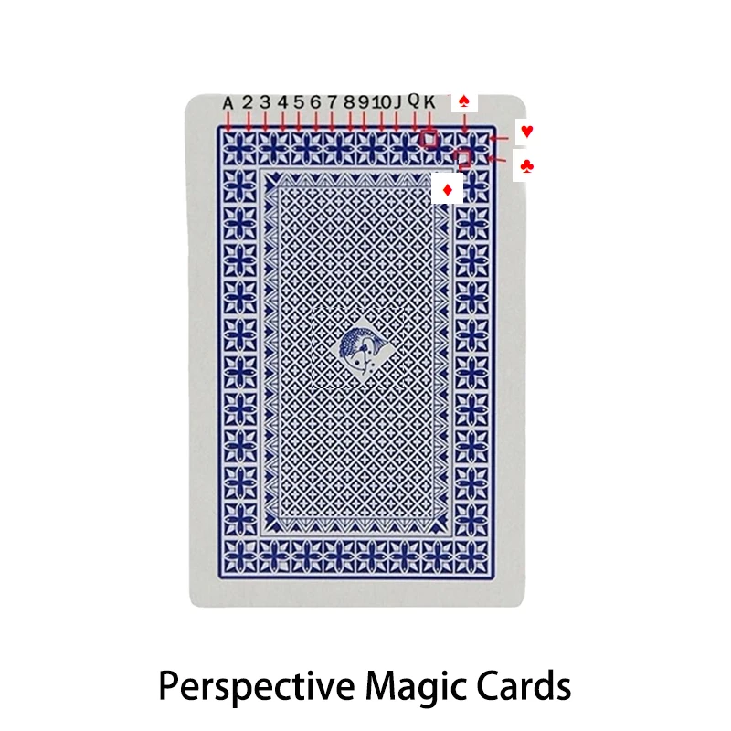 Marked Deck Playing Cards Poker Magic Tricks Perspective Poker Cards Close-up Street Illusion Gimmick for Beginner Easy Magic