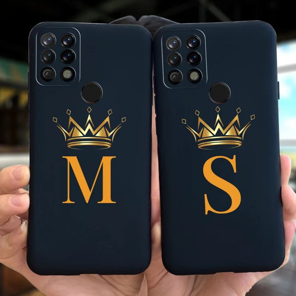 Fashion Initial Letter Case For Tecno Pova 2020 LD7 LD7j Pova2 Pova3 Soft Silicone Cover Cases For Tecno Pova 2 3 LE7 LE7n LF7n