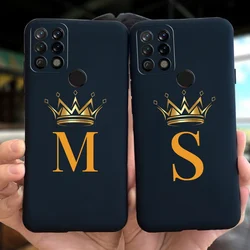 Fashion Initial Letter Case For Tecno Pova 2020 LD7 LD7j Pova2 Pova3 Soft Silicone Cover Cases For Tecno Pova 2 3 LE7 LE7n LF7n