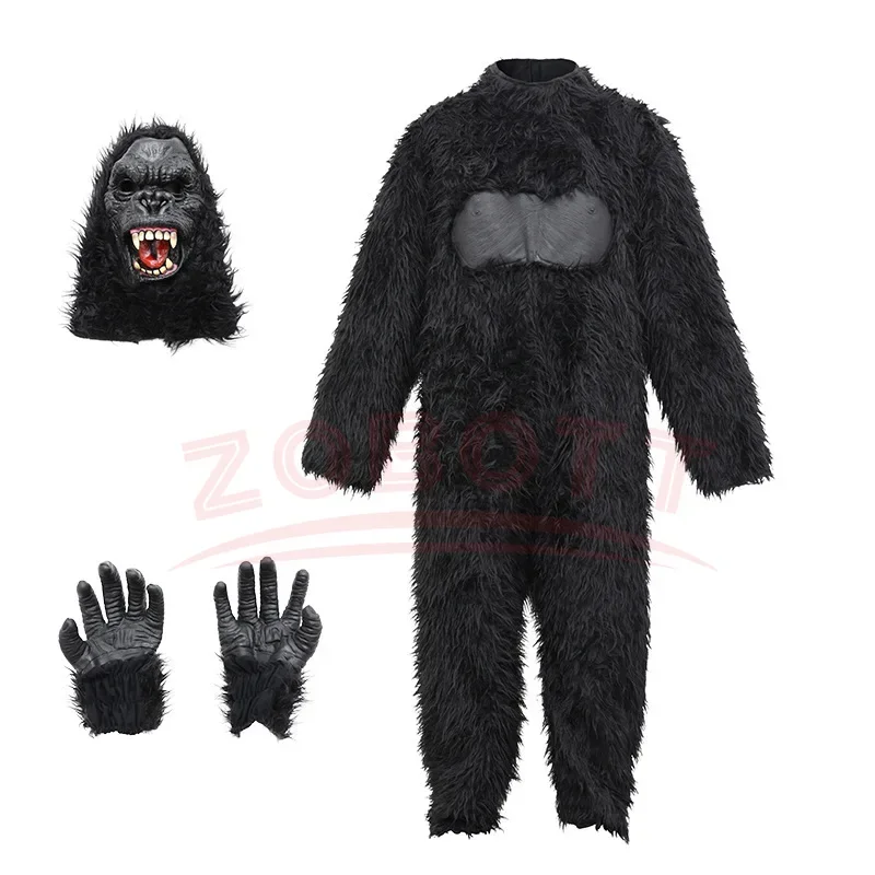 Black Orangutans Cosplay Mascot Costume Monkey Gorilla Ape Simian Monsters Halloween Christmas Festival Adult King Kong Outfit