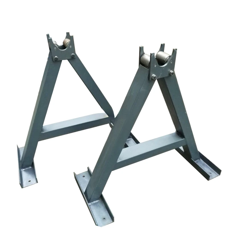 Simple Structure And Cost-Effective Design A Type Stand For Conveyor Belt Roll For Helping Unreeling The Belt Roll