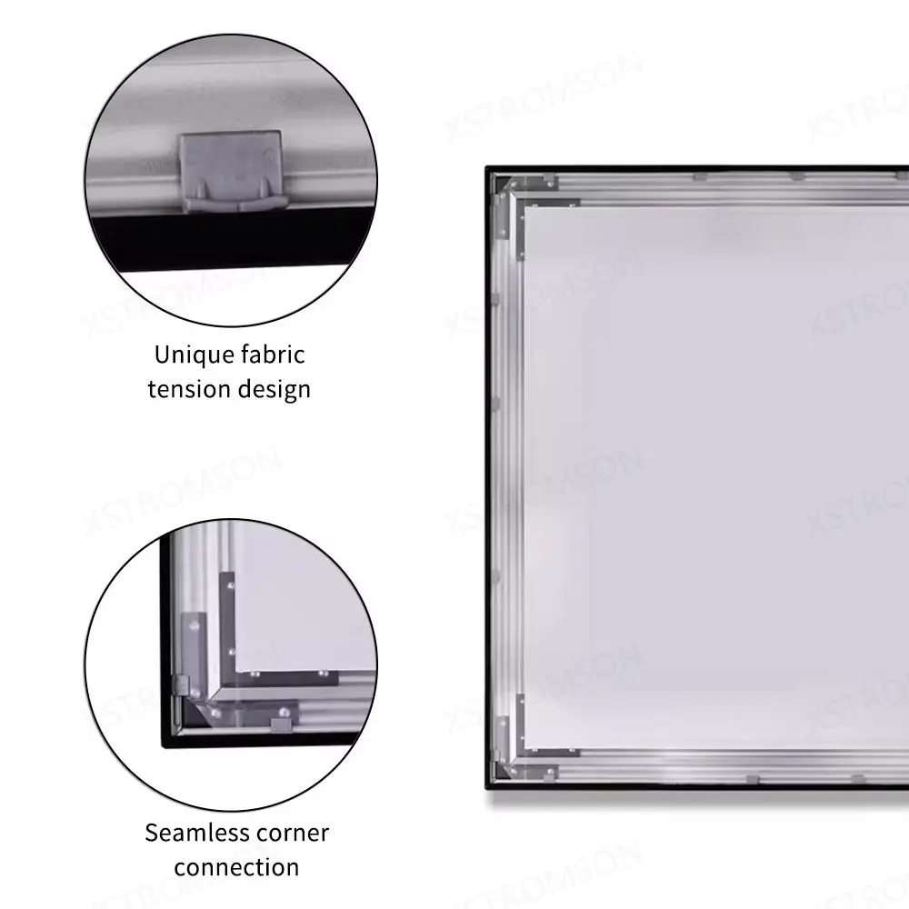 Big Size 220 ββ250\'\' 300 inch Cinema White Fixed Frame Projection Screen 4K 3D Supported with 90MM Border for All Projector