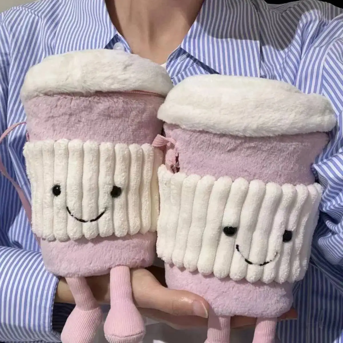 

Bloom Plush Coffee Cylinder Messenger Women New Cartoon Milk Casual Crossbody Bags Hot Girls Ins Toy Water Cup Bag Y2k