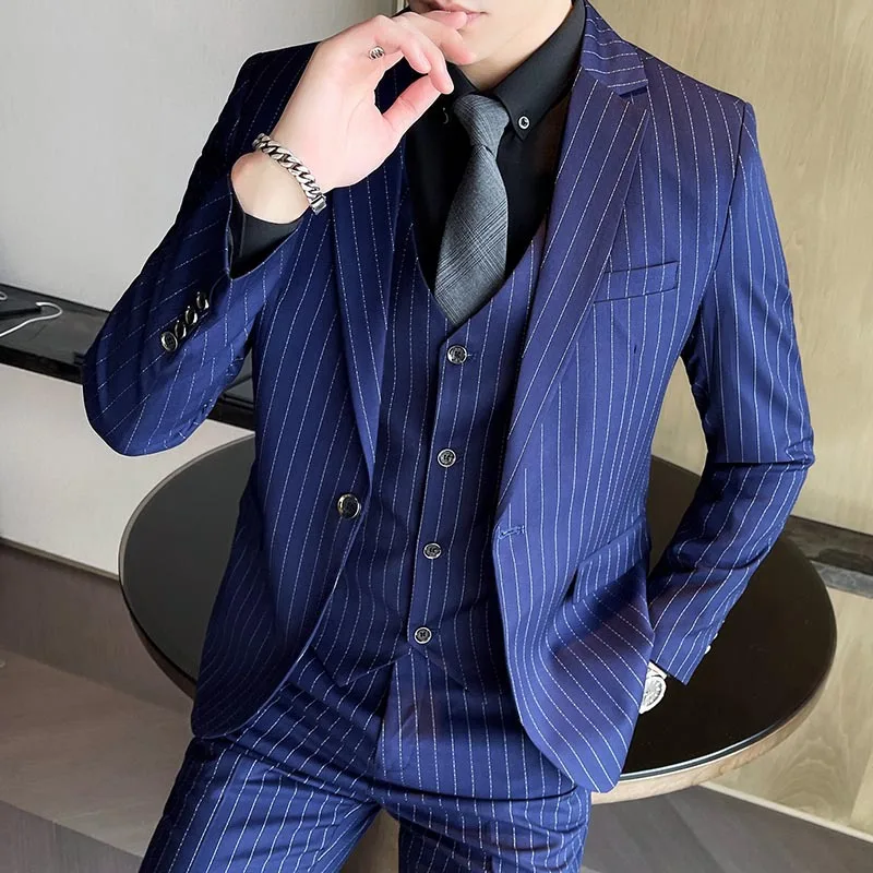 

HH436Men's interview group purchase professional hotel property imitation wool summer commuter suit formal suit