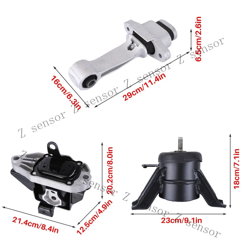 AAA+ 3PCS Engine Motor  Transmission Mount For 2016-2020 Sonata Optima 21810-C1020
