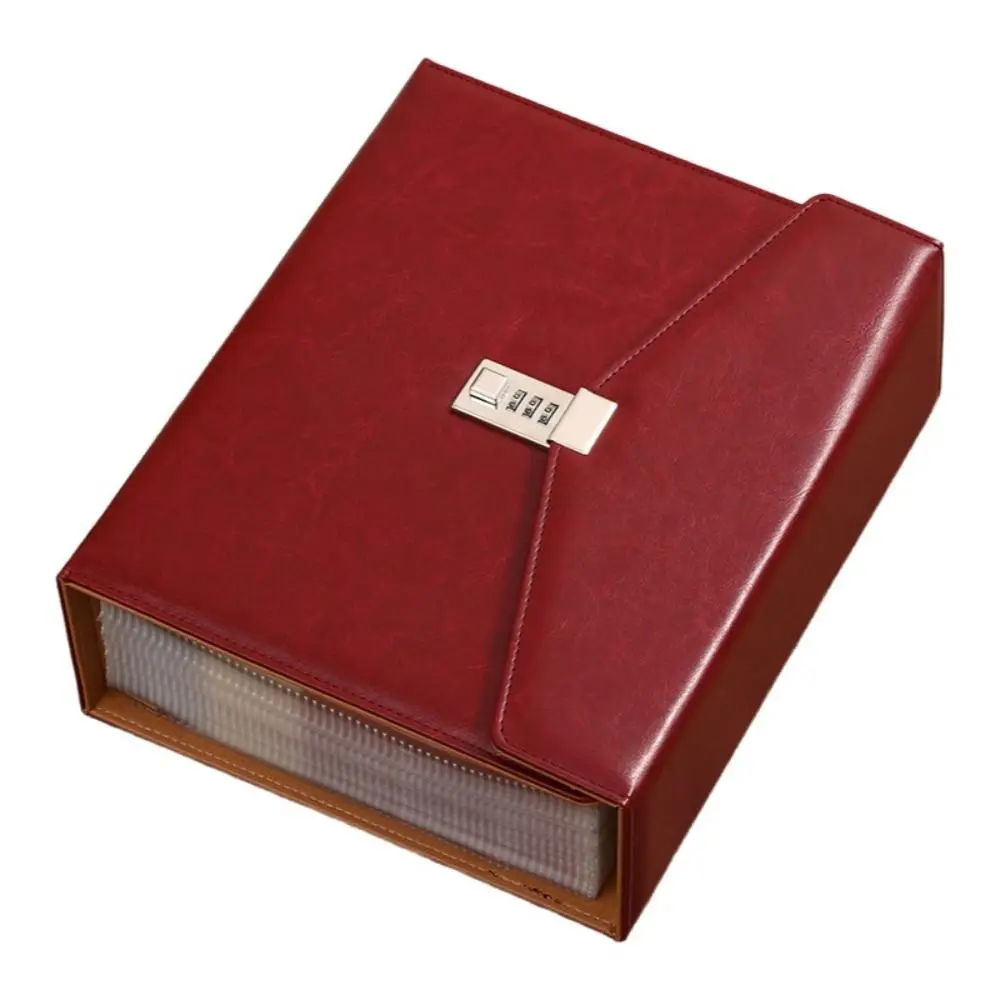 PU Leather Money Savings Binder Large Capacity 1000 Pockets Savings Binder with Combination Lock Savings Challenge Book