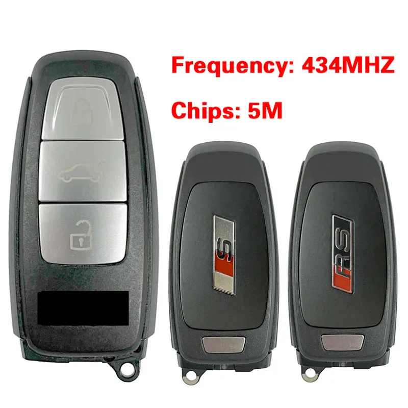 CN008199 Original 3 Button 434MHZ 5M Chip for Audi A8 2017-2021 Smart Key Remote Control Keyless Go High Key