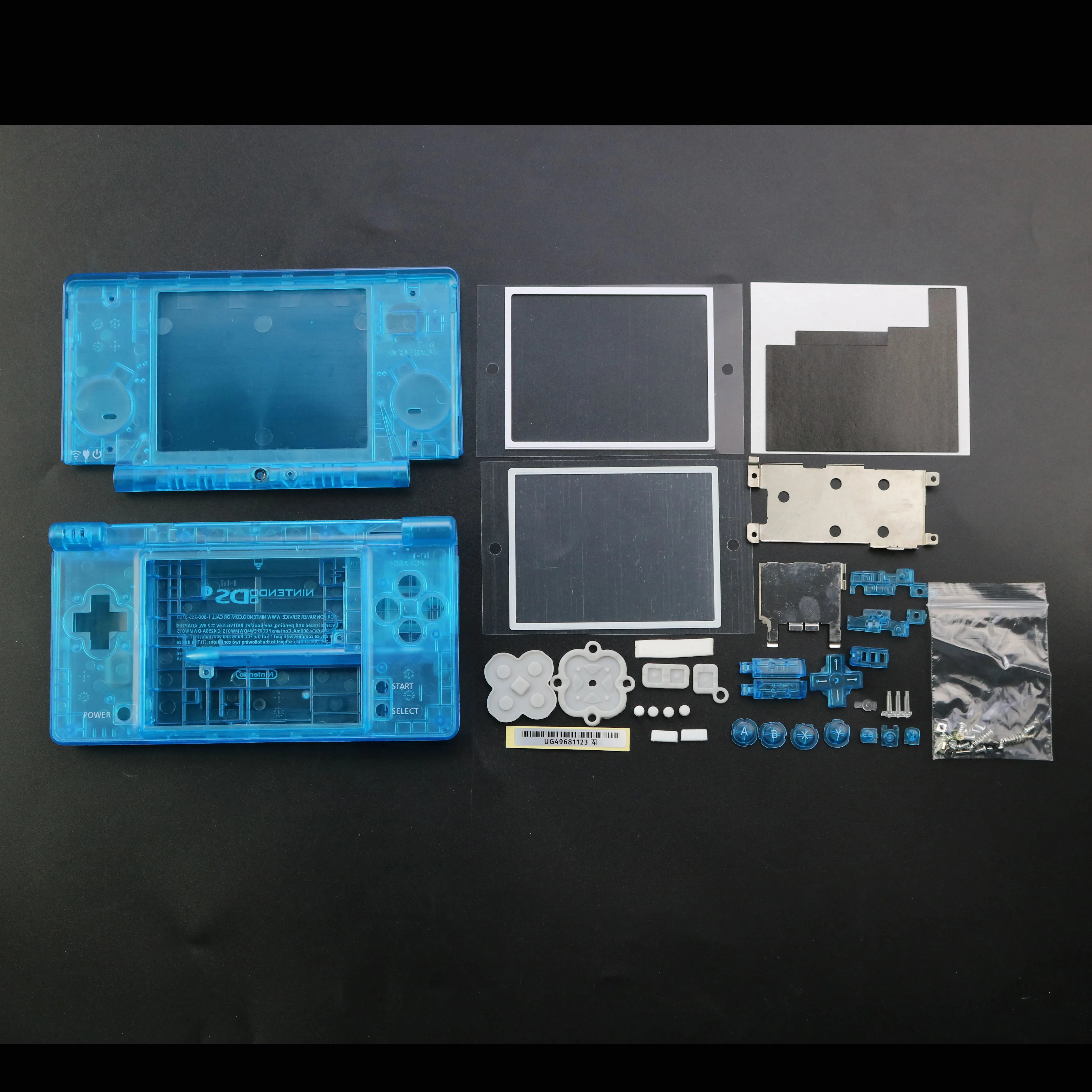 Cltgxdd 1 set per cover console DSI NDSI, alta qualità, set completo di sostituzione dell'involucro, con kit di pulsanti, obiettivo dello schermo