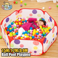 1.5M/1.2M/0.9M Playpen for Children Infant Baby Ball Pool with Basket Playground Tent Ocean Ball Pit Portable Indoor Toys Girls