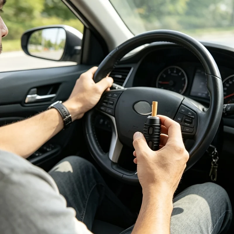 1set Portable Car Ashtray, Anti-Fall Spill-Proof Vehicle Smoking Ashtray, Easy to Clean Auto Ash Storage Tool