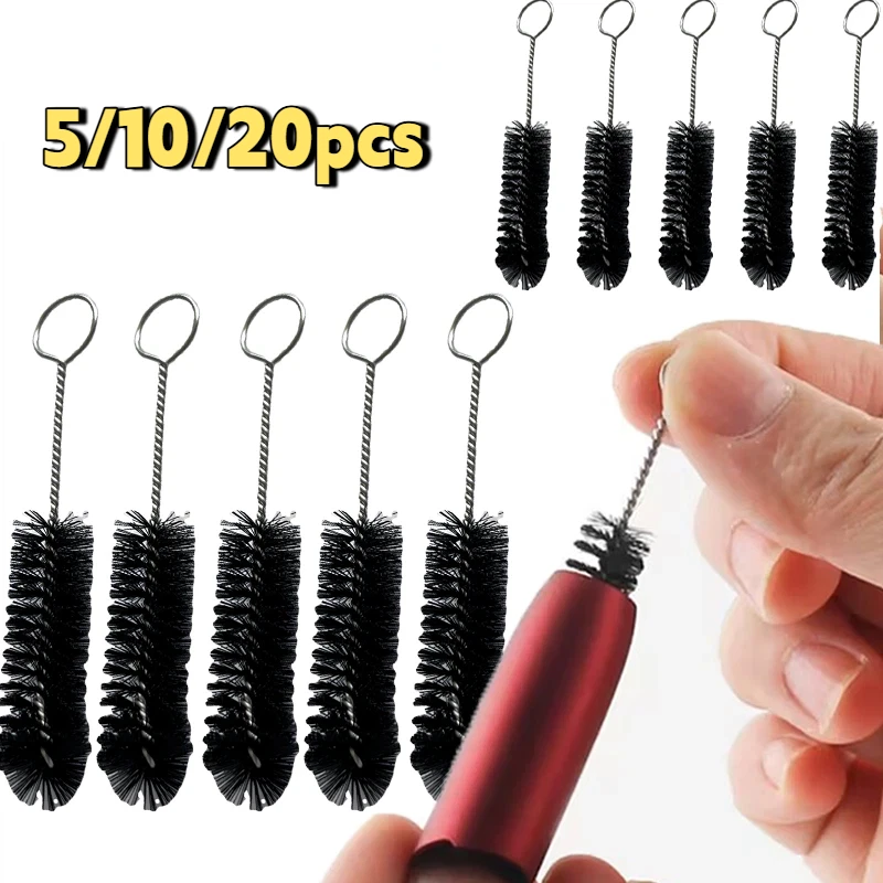 5/10/20pcs Mini Nylon Cleaning Brushes High-Quality Multifunctional Straw Oil Bottle Cleaner for Car Detail Cleanings Accessory