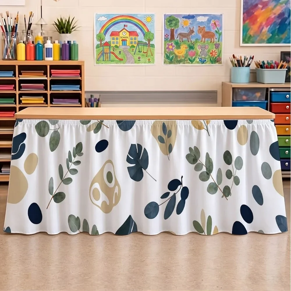 1pc table skirt  Suitable for birthday parties, weddings, dessert tables, dining tables and campus decoration