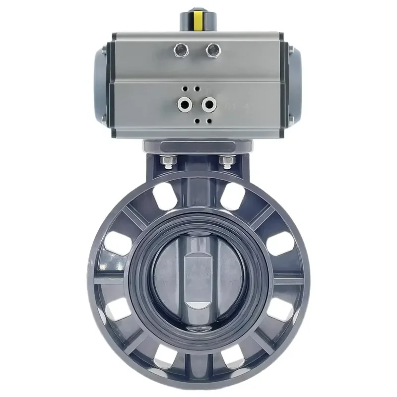 220V/12V/24V PVC Butterfly Valve CTB Series Wafer Flange Electric Actuator DN50-DN100 Water Use