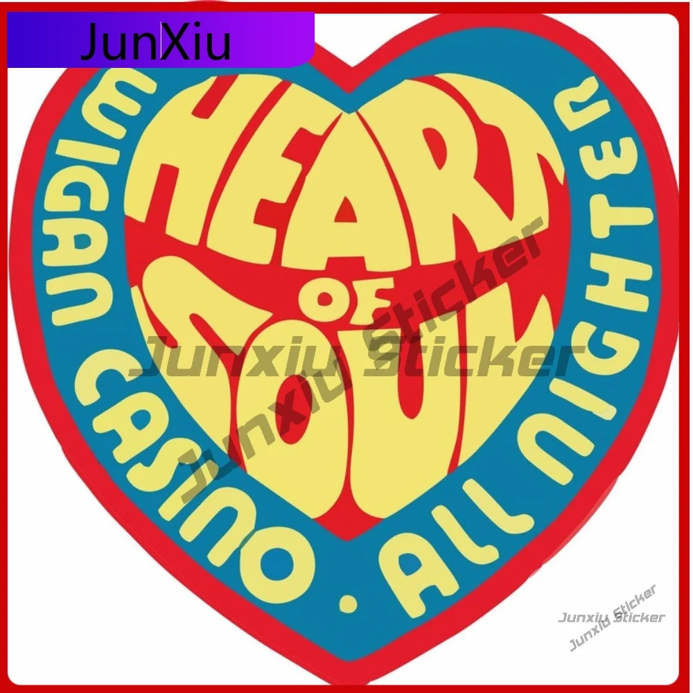 

Cute Northern Soul Heart Shaped Retro Vinyl Stickers A Way of Life Fist laptop window scooters mods record case wall car