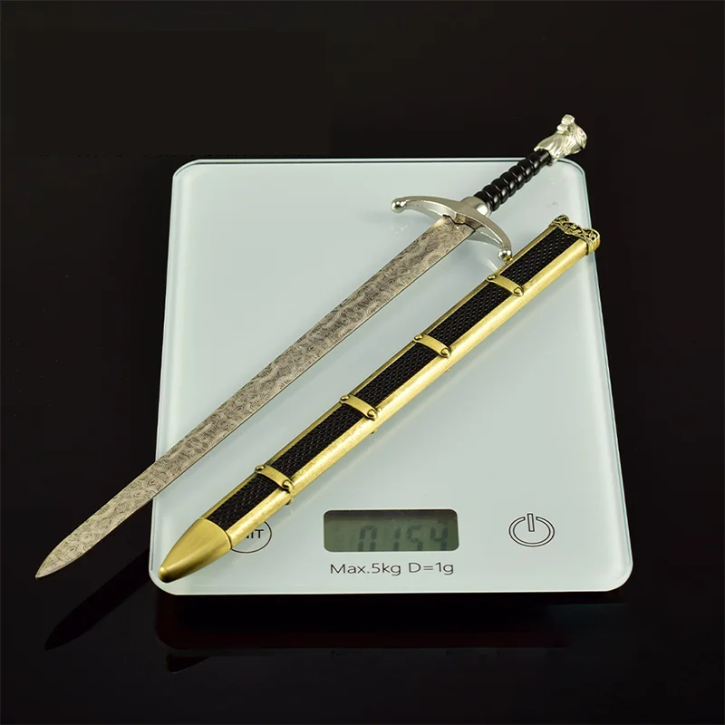 30 cm Power Game Het langklauwige zwaard heeft een schede, middeleeuws zwaard, Katana Speelgoedmes Tafeldecoraties Ambachten Collecties