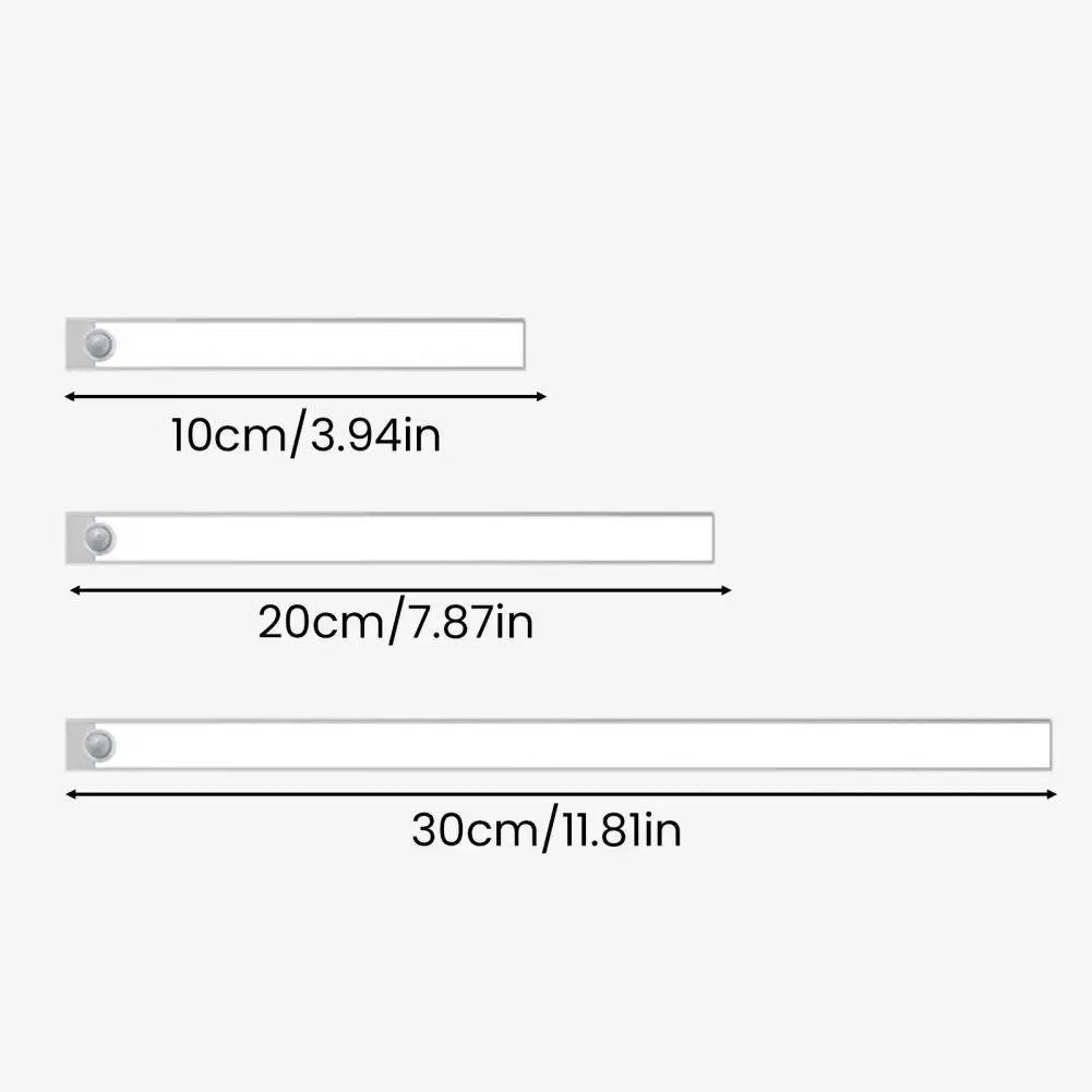 Luz Led recargable para debajo del gabinete, Sensor de succión magnético, Sensor de movimiento inalámbrico, luces Led para cocina y escaleras
