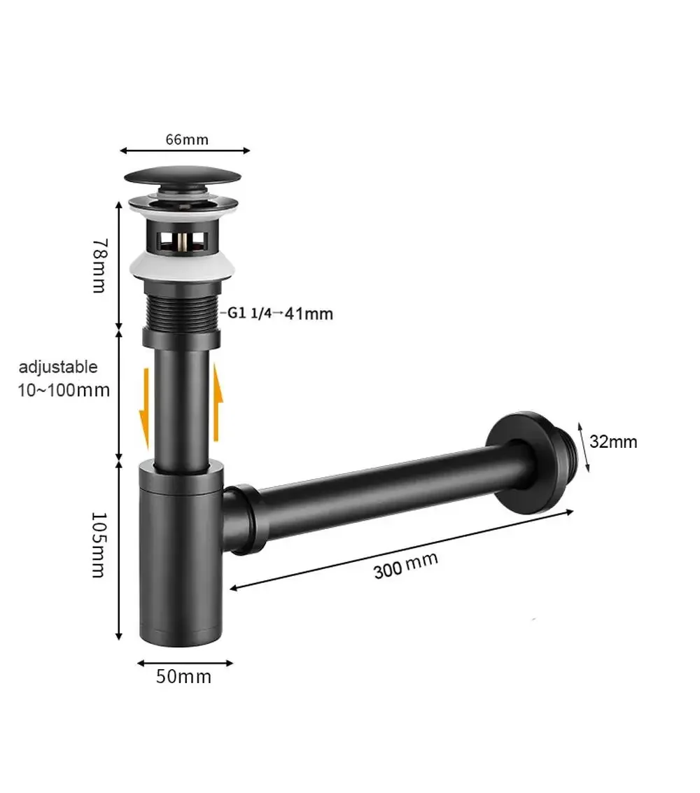 Sink Bottle Trap Wash Basin Drain Waste Pop Up Siphon Pipe Kits Toilet Deodorization Insect Stopper Bathroom Drain Fittings