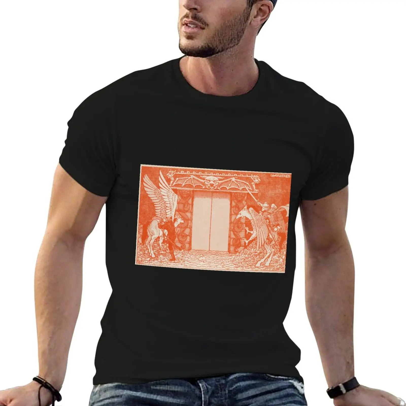 David Trampier's Hall of the Fire Giant King T-Shirt anime stuff Short sleeve tee luxury clothes men