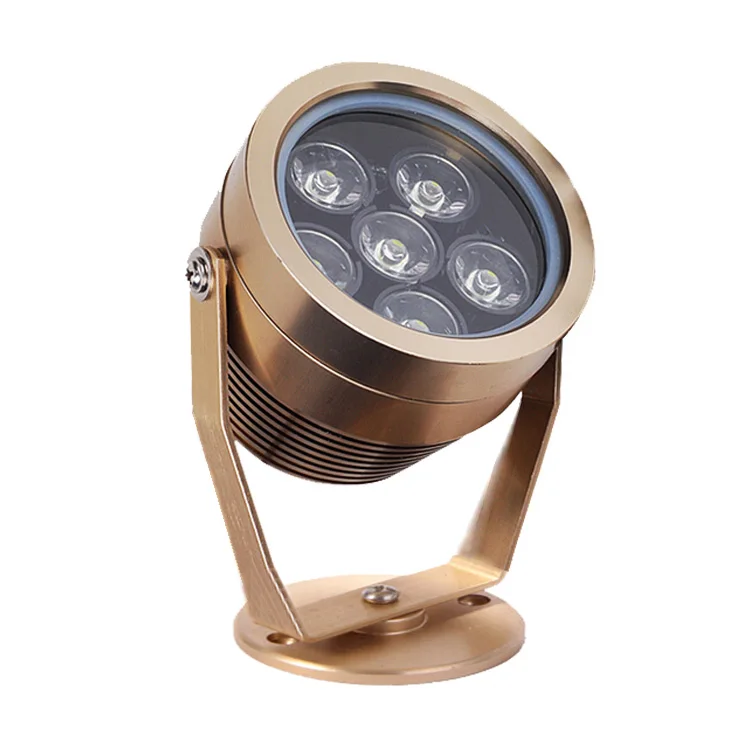 3W/5W/6W LED Outdoor Waterproof IP68 Underwater Lamp Landscape/Aquarium/Pool/Pond/Garden Flood Light Gold Shell