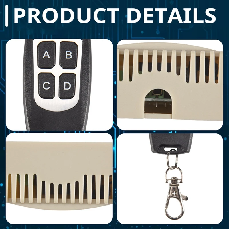 

12 В, 4 канала, 433 МГц, беспроводной пульт дистанционного управления, интегральная схема с 2 передатчиками, DIY запасные части, наборы инструментов-A50M