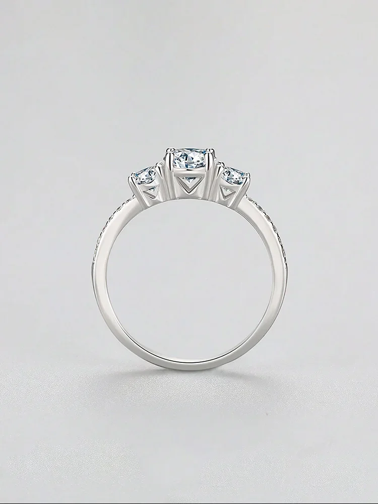 925 فضة الموضة الكلاسيكية 0.5ct الزركون خاتم دائري للنساء الذكرى المشاركة الزفاف الفاخرة مجوهرات عالية الجودة #5