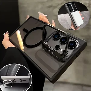 Samsung Galaxy S25 S24 Ultra S22 Plus S23 Fe Shockproof Magnetic Wireless 충전 커버의 경우 Magsafe Hidden Holder Clear Case의 경우 10 최고의 판매 Samsung S22 전화 케이스 - №9