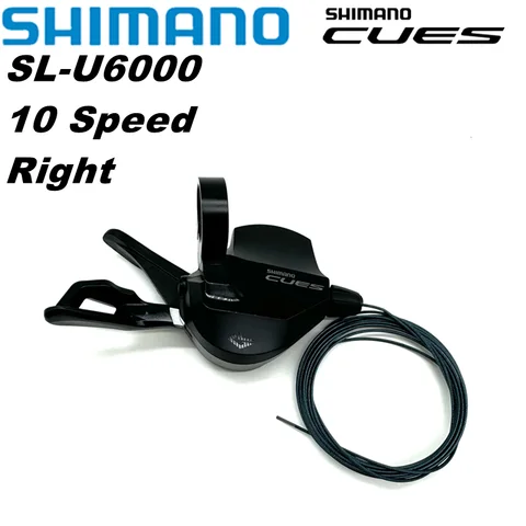 Shimano CUES U6000 palanca de cambios 10S con palanca de cambios de ventana SL-U6000-R esfera de dedo para piezas de bicicleta de montaña MTB