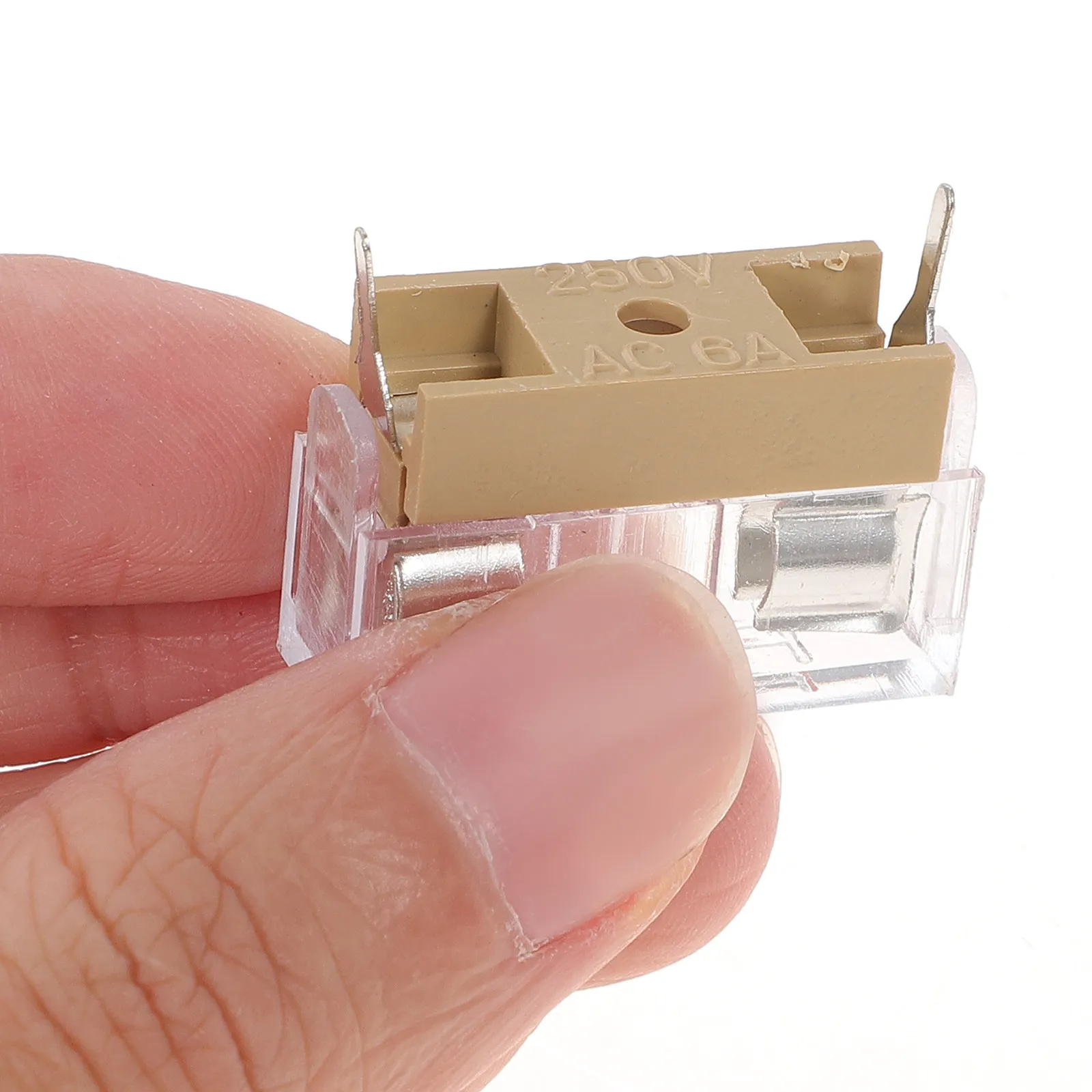 20Pcs Panel Mount Fuse Holder 5x20mm Flame Retardant Shell Copper Plate Pcb Socket Replacement Cap for Marine Audio Appliances