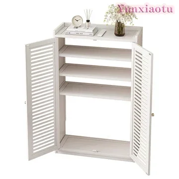 ‌No-Drill WiFi Organizer Cabinet Wall-Mounted Router Shelf with Cable Holes & Sleek Cover for Dustproof Modem Set-top Box
