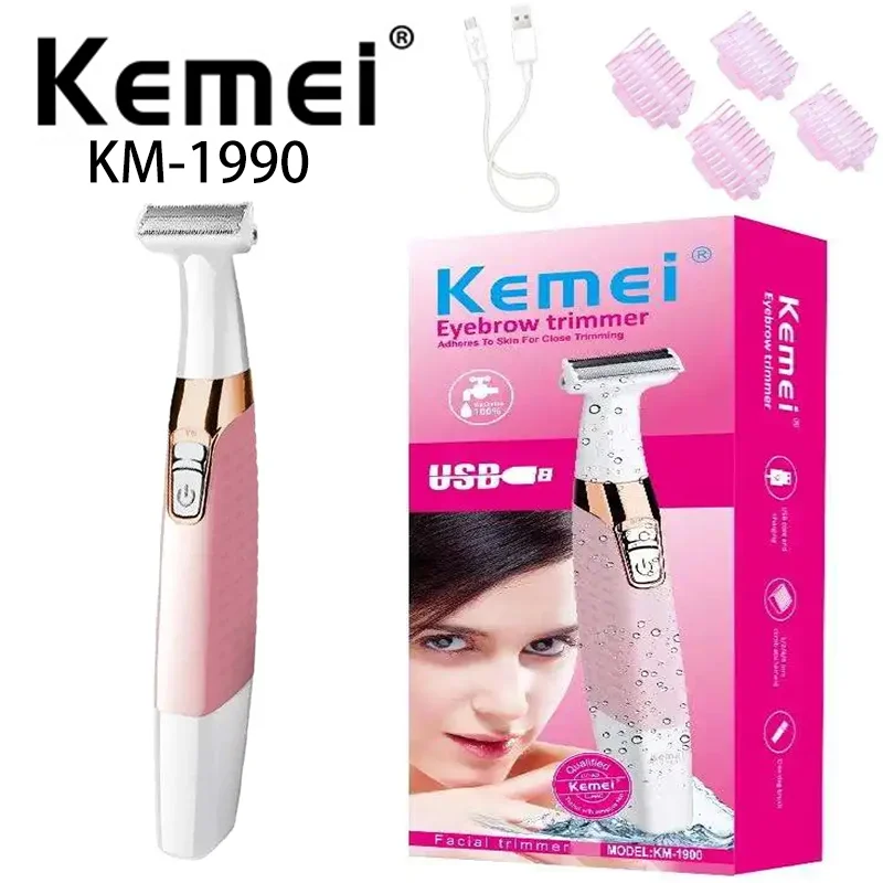 

kemei KM-1900 Portable Rechargeable Electric Ladies Full Body Hair Trimming Shaver Epilator