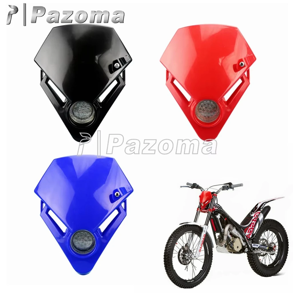 LED Headlight Fairing For Gasgas TXT Pro EC EXC 250 280 300 450 Trial Racing Kawasaki Yamaha GSX ZXR CBR CBF Dirt Bike Headlamp