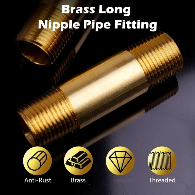  Brass Male To Male Pipe Fitting Oil Resistant Brass Coupling for Engine Cooling
