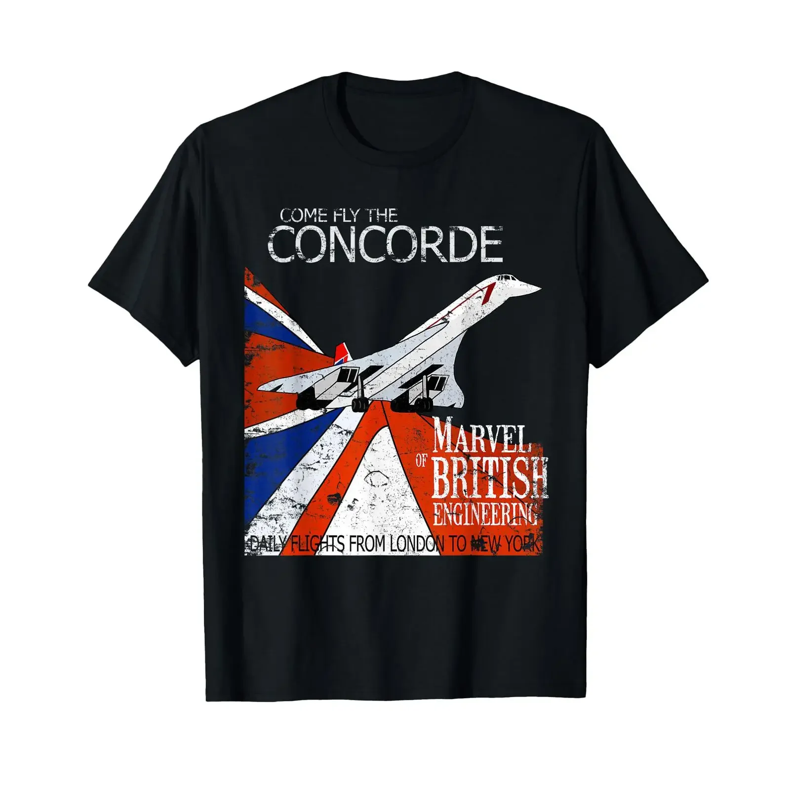 Concorde Retro Vintage British Aircraft Airplane Pilot T Shirt vintage Washed designer clothes Stretched Casual Stylish