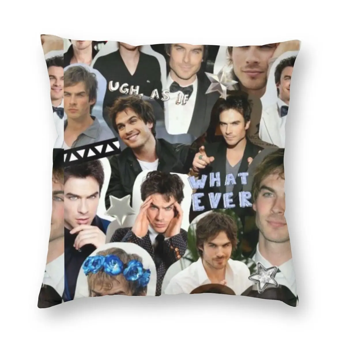 Ian Somerhalder Pillowcase Double-sided Printing Polyester Cushion Cover Decoration Damon Paul Wesley Pillow Case Cover 40*40cm