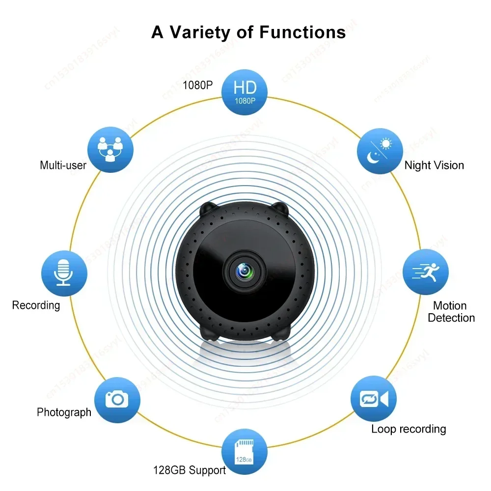 4k HD كاميرا واي فاي صغيرة غير مرئية Espia المنزل الذكي IP كاميرا ويب المراقبة عن بعد كاميرا فيديو صغيرة للرؤية الليلية كاميرا الجسم اللاسلكية