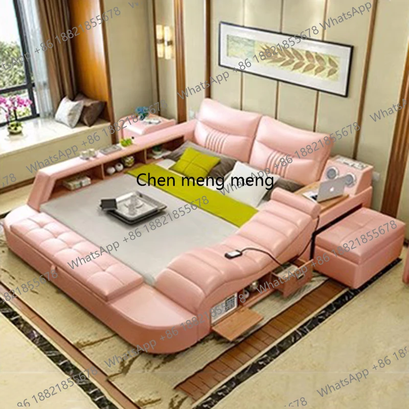 

Cute Cream Bed White Interior Creative Designer Aesthetic Accent Hotel Lounge Bed Space Saving Beliche Entrance Hall Furniture
