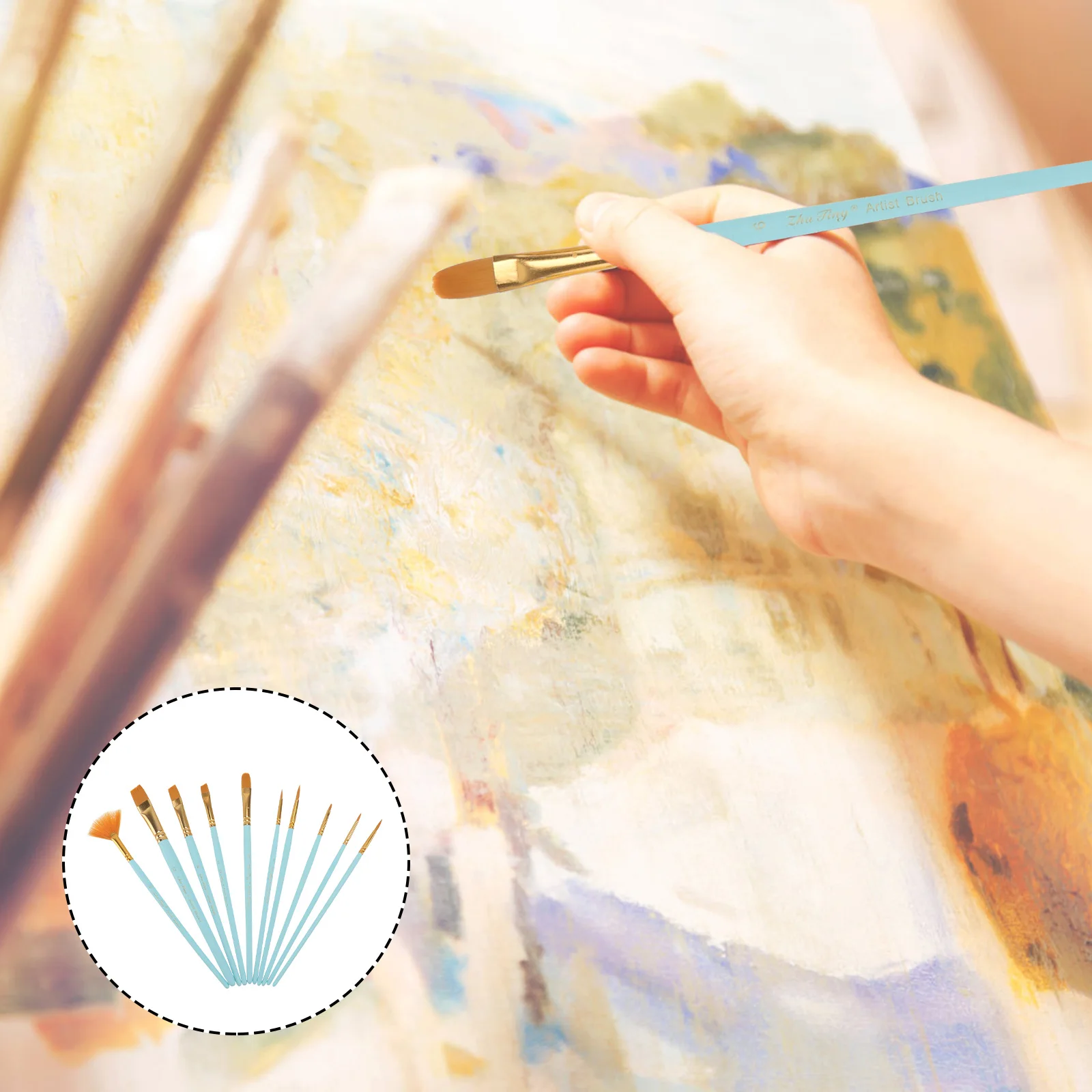 

Crafts Art Watercolor Paintbrushes Professional Painting Supplies for Kids Beginners Artists Easy Clean Travel Painting