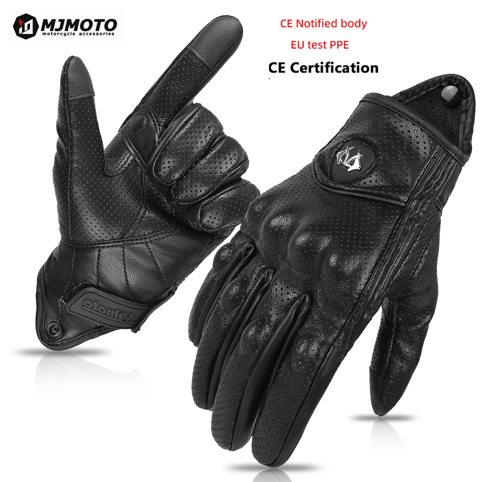 

Сертифицированные CE кожаные мотоциклетные перчатки с длинными пальцами, дышащие удобные мотоциклетные перчатки для мужчин и женщин, доступные