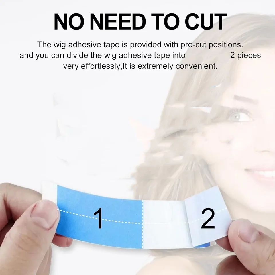 36 piezas/lote cinta adhesiva súper fuerte para pelucas, doble adhesivo, tiras de extensión, impermeable, para pelucas de encaje, forma C 6