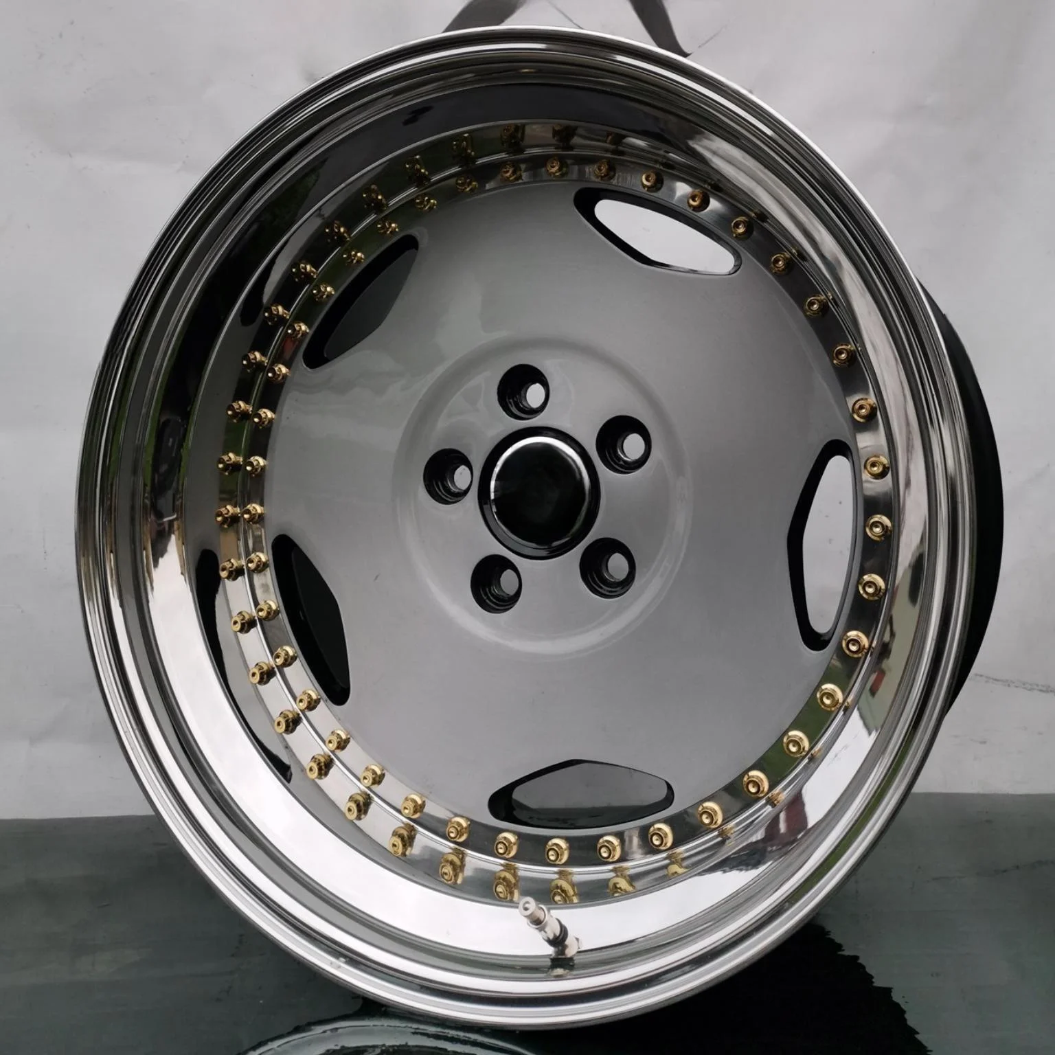 Custom 3piece Forged Step up Lip 5x120 Wheels 16 17 18 Inch Alloy Car Wheel Rim for E34 E39 E36 E60 E24 E28 E46 Wheel