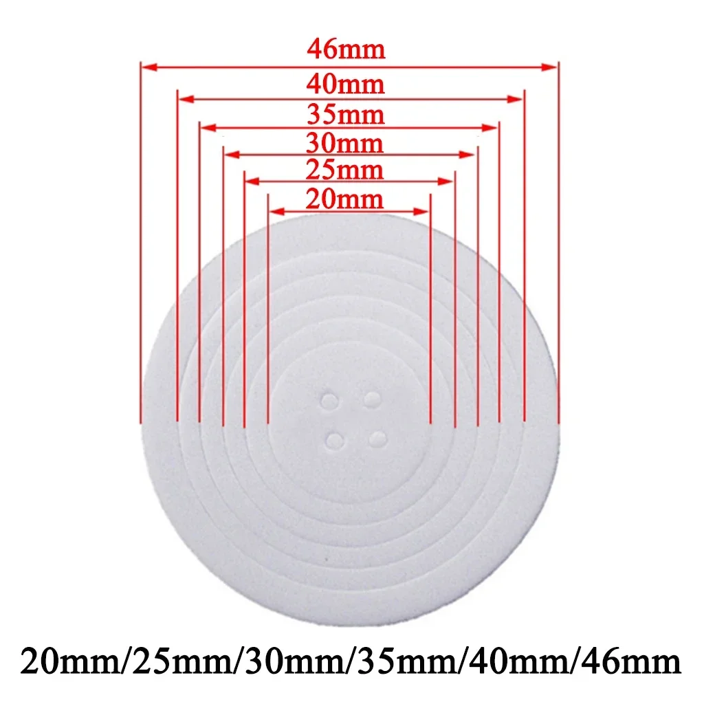 Juntas de espuma para coleta de moedas, 50 peças almofadas de eva brancas 20mm/25mm/30mm/35mm/40mm/46mm anéis para armazenamento de moedas proteger (sem cápsula de moeda)