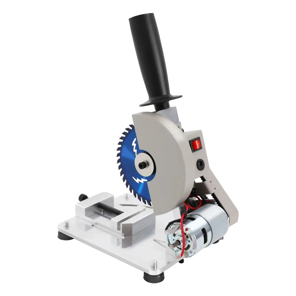 

4" Miter Saw 9000RPM Mini Chop Saw Portable Table Saw with 0-45° Adjuat Angle & 2 Saw Blades Pro Small Miter Saw for Wood Boards