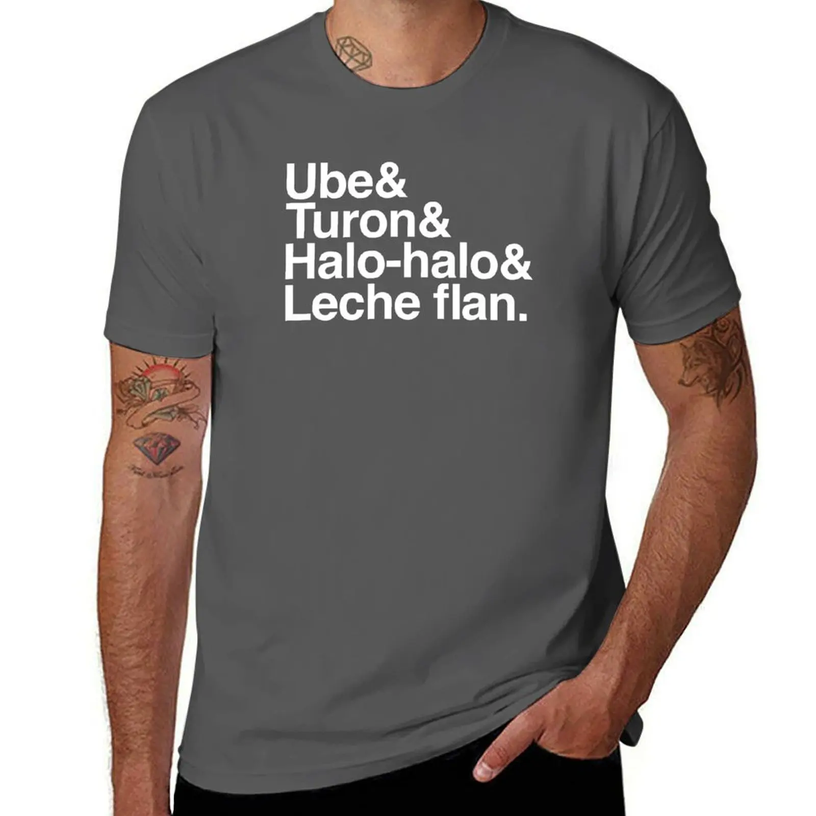 Camiseta FILIPINO TURON PINOY DESSERTS HALO UBE HALO con estampado minimalista