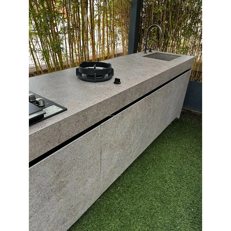 Modern Premium Weather Proof Custom Stainless Steel Outdoor Kitchen Modular Cabinet Gas Grill BBQ Metal Profile Integral