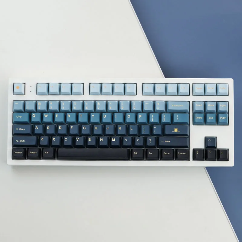 PBT Keycaps para personalização teclado mecânico, Moonrise Colorway, cereja XDA perfil disponível