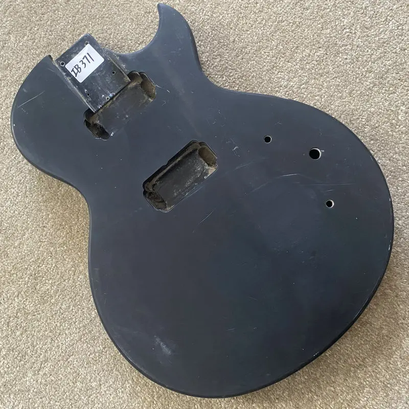 IB371 Matte Black Color 6 String Electric Guitar Body Bolt-On Connection in Solid Wood 2 Humbucker Pickups Custom Bridges